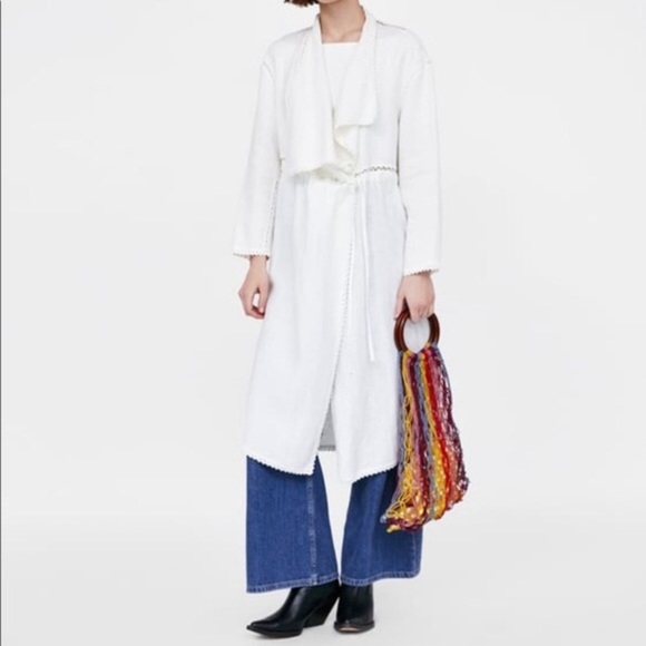 Zara Jackets & Blazers - Zara Woman Linen Duster Jacket/Overcoat